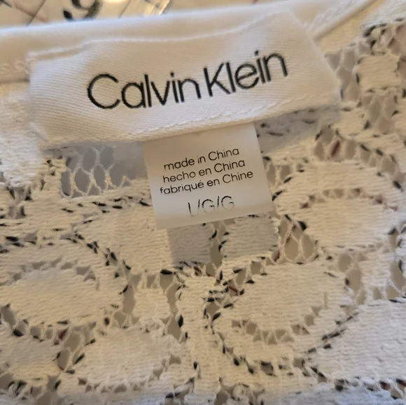 Calvin Klein White Lace Accent Tank Top - Picture 6 of 8